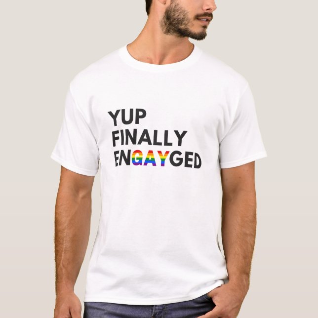 T-shirt Le Yup LGBT enfin engagé (Devant)