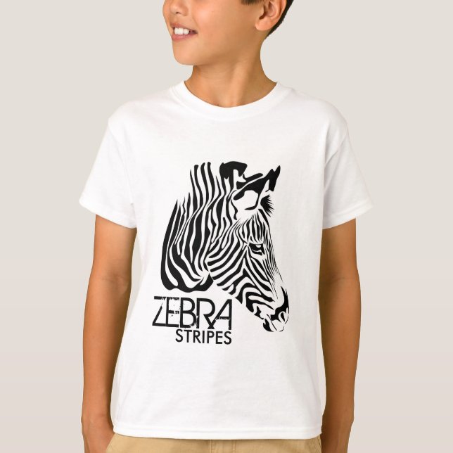 T-shirt Le zèbre badine la chemise (Devant)