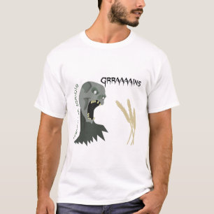 T-shirt Le zombi végétarien veut Graaaains !