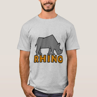 T-shirt Lead rhinoceros with yellow lyrics