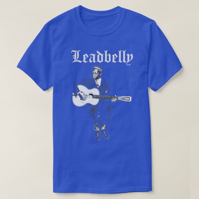 T-shirt Leadbelly the Guitar Gangster (Design devant)