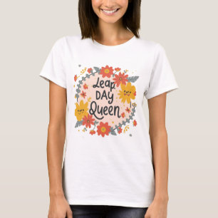 T-shirt Leap jour Queen floral design cadeau