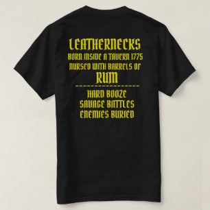 T-SHIRT LEATHERNECKS / NÉ À L'INTÉRIEUR D'UNE TAVERNE 1775