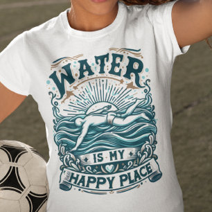T-shirt L'Eau Est Mon Endroit Heureux