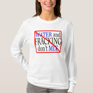T-shirt l'eau et fracking ne se mélangent pas
