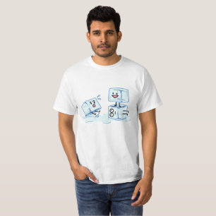 T-shirt l'eau glaciale de cube en glaçons glissant le