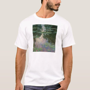 T-shirt L'EAU MENSONNE EN ÉTANG VERT ROSE par Claude Monet