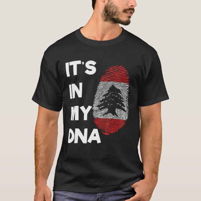 T-shirt Lebanon Proud Lebanese Flag State Flag DNA Flag Co (Devant)