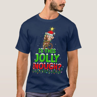 T-shirt L'Éclairage De Noël Est Ce Jolly Assez Bonobo Chri