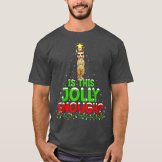 T-shirt L'Éclairage De Noël Est Ce Jolly Assez Meerkat Noë