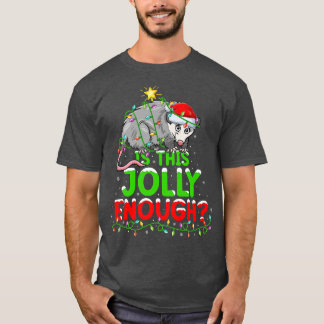 T-shirt L'Éclairage De Noël Est Ce Jolly Assez Opossum Chr
