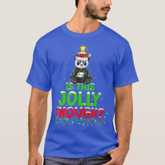 T-shirt L'Éclairage De Noël Est Ce Jolly Assez Panda Noël