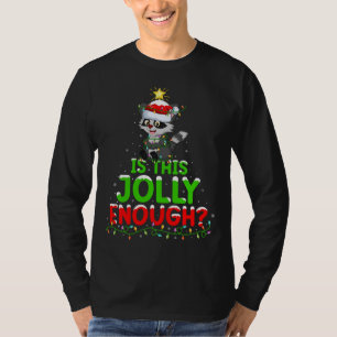 T-shirt L'Éclairage De Noël Est Ce Jolly Assez Raccoon Noë