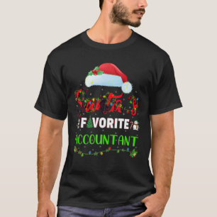 T-shirt L'éclairage de Noël Père Noël le comptable favori 
