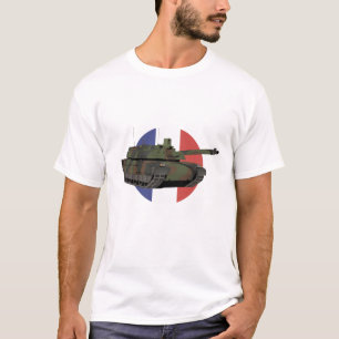 T-shirt Leclerc, char français avec drapeau