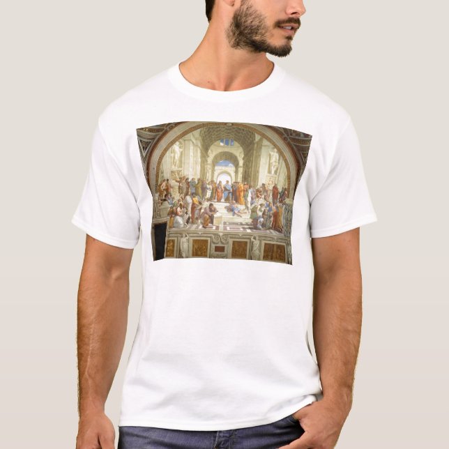 T-shirt L'école du fresque d'Athènes par Raffaello Sanzio (Devant)