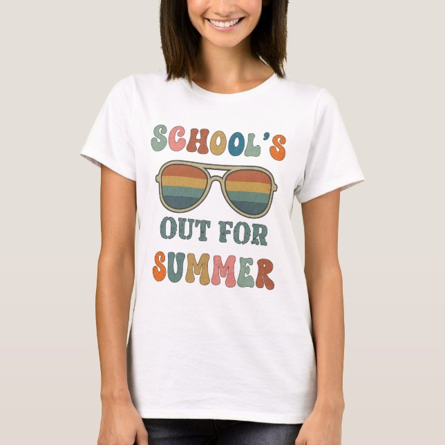 T-shirt L'école est dehors pour l'été (Devant)