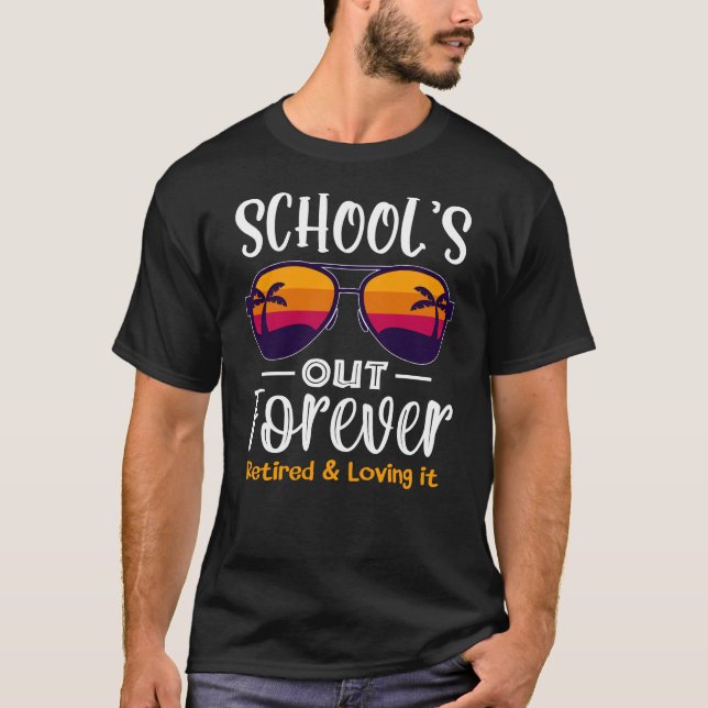 T-shirt L'École Est Dehors Pour Toujours, Les Lunettes De  (Devant)