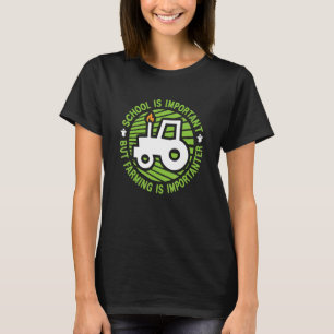 T-shirt L'École Est Importante Mais L'Agriculture Est Impo