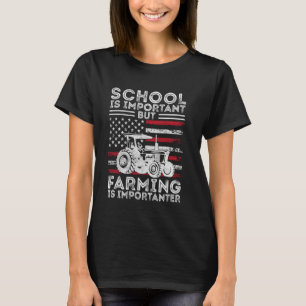T-shirt L'École Est Importante Mais L'Agriculture Est Impo