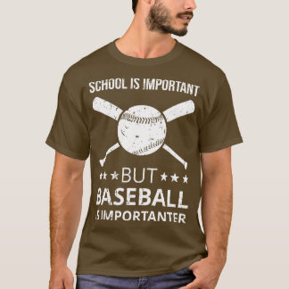 T-shirt L'École Est Importante, Mais Le Baseball Est Impor