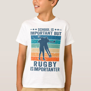 T-shirt L'École Est Importante, Mais Le Rugby Est Importan