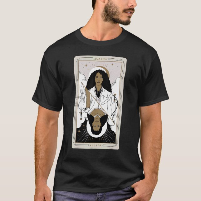 T-shirt L'école pour le bon et le mal Agatha Tarot Card (Devant)