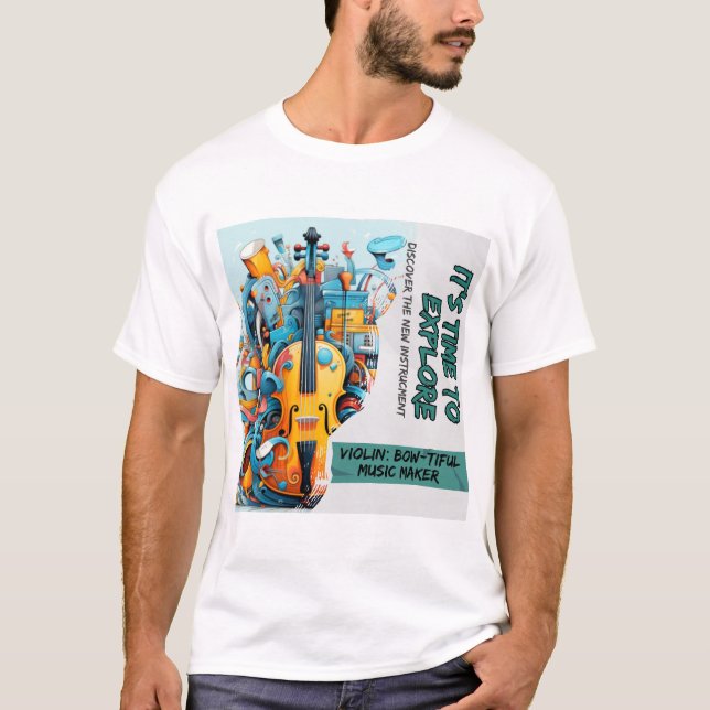 T-shirt Leçons musicales d'instruments de musique violon (Devant)