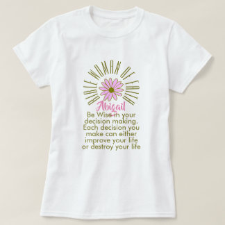 T-shirt Leçons pour les femmes de la Bible de foi Abigail 