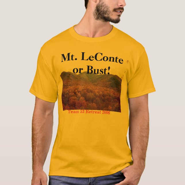 T-shirt leconte 1 de mt, Mt. LeConte ou buste ! , l'équipe (Devant)