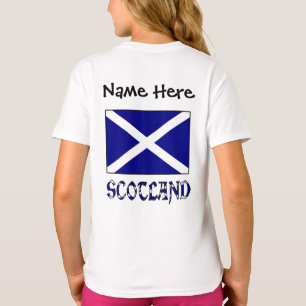 T-shirt L'Écosse et le drapeau écossais avec votre nom