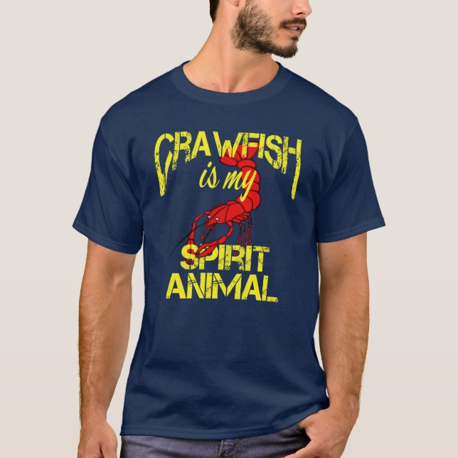 T-shirt L'écrevisse drôle est mon esprit Louisiane animale (Devant)