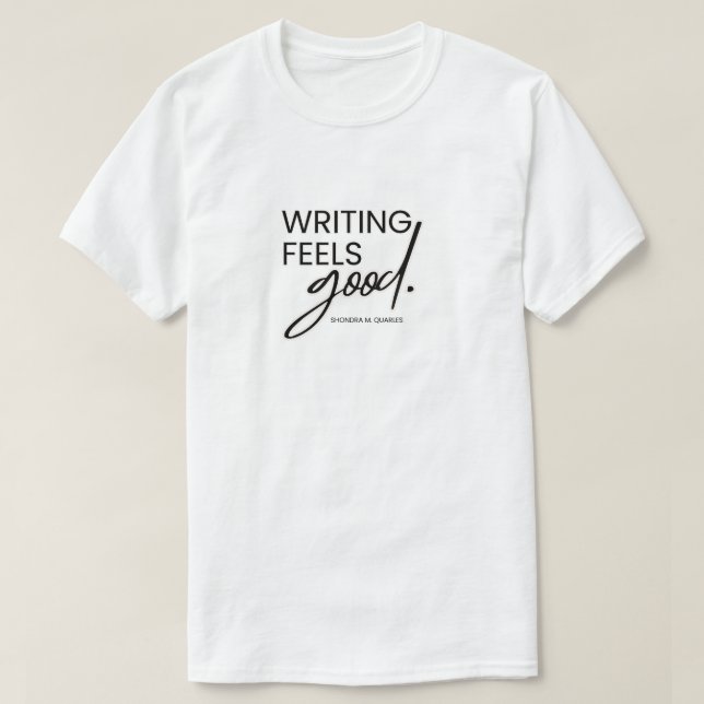T-shirt L'écriture se sent bien (Design devant)