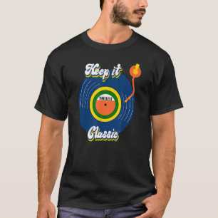 T-shirt Lecteur de disques vinyles Vintage Retro les année