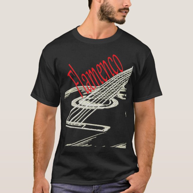 T-shirt Lecteur de guitare acoustique flamenco Premium (Devant)