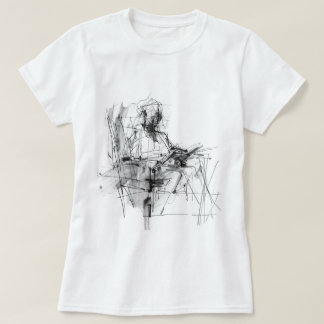 T-shirt Lecteur de livre abstrait