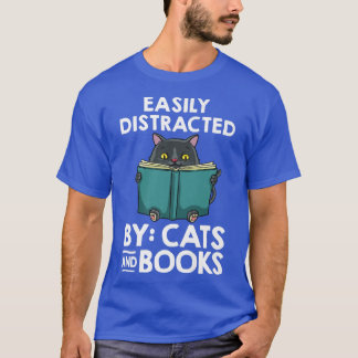 T-shirt Lecteur de livre de chat Lecture Bibliothécaire de