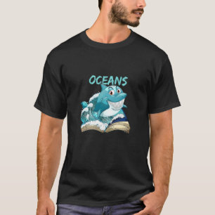 T-shirt Lecteur De Livre Ocean Shark Oceans Of Possibilité
