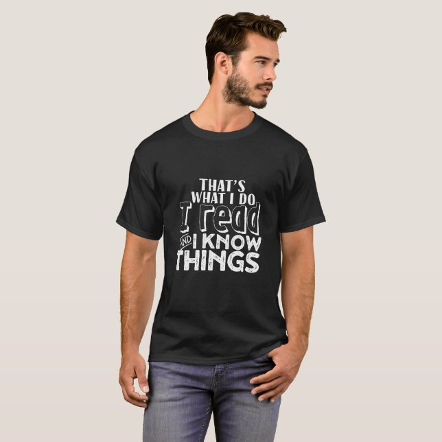 T-shirt Lecture amusante Citation de ver de livre Je Lis J (Devant entier)