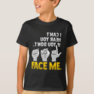 T-shirt Lecture Asl Gesture Main Sourde Perte d'ouïe Adjud