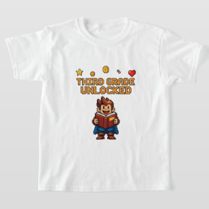 T-shirt Lecture d'art Pixel de Gamer Non verrouillé de tro