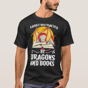 T-shirt Lecture De Bookworm Facilement Distrait Par Les Dr