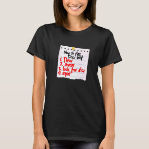 T-shirt Lecture De Disk Golf Pour Disk Golf Player