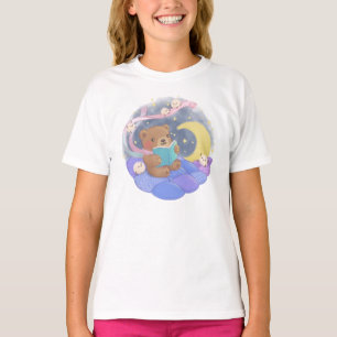T-shirt Lecture de l'ours en peluche avec illustration de