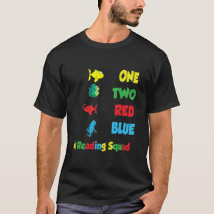 T-shirt Lecture Équipe de l'enseignant un deux poisson rou