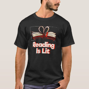 T-shirt Lecture Est Lit Bookworm Humour Livre Littérature