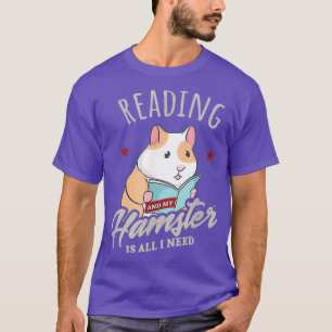 T-shirt Lecture et Hamster Cute Dire Livre Hobby
