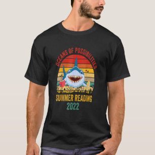 T-shirt Lecture été 2022 Vintage Retro Enseignant Shark B