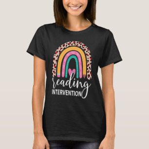 T-shirt Lecture Intervention Rainbow Leopard enseignant re