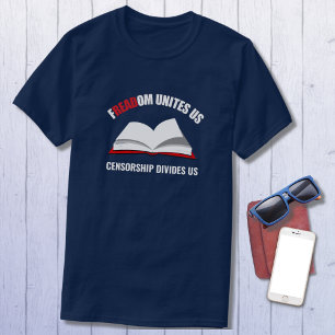 T-shirt Lecture Liberté Rouge Bleu Blanc